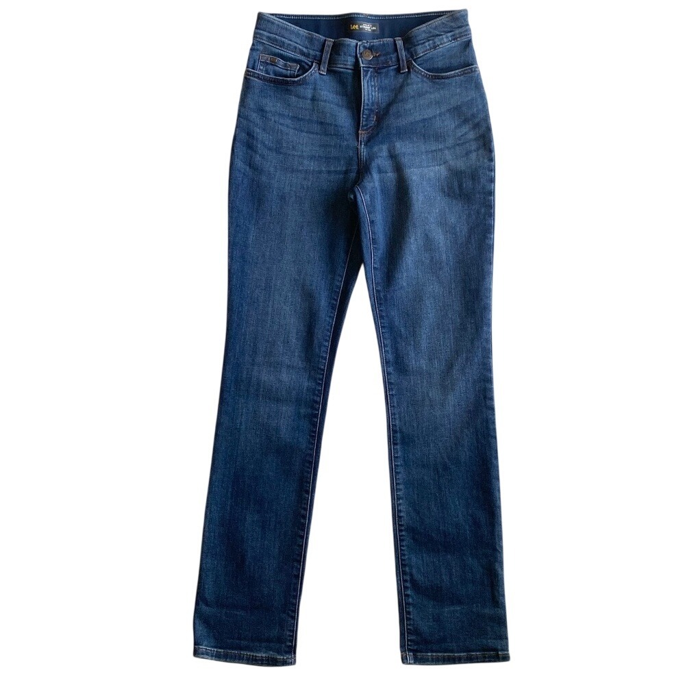 VGT Lee Regular Fit Straight Leg Mid-Rise Flex Motion‎ Blue Jeans Womens Size 8